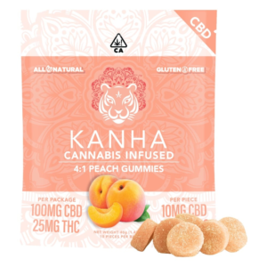 KANHA Cannabis Infused 4:1 Peach Gummies| 100mg